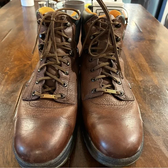 Timberland Pro 6 Men's Leather Lace-Up Work Boots Alloy Toe Water Resistant - Picture 8 of 9